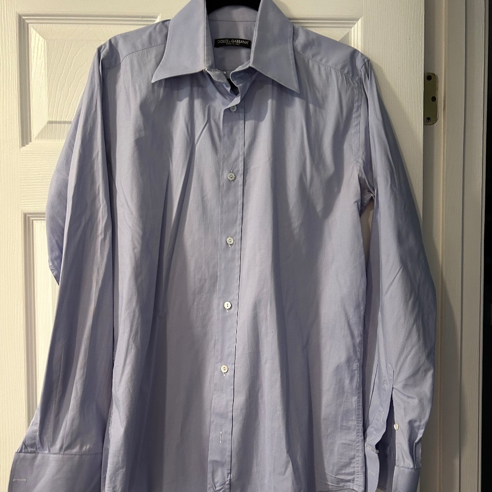 Dolce & Gabbana light blue mens dress shirt